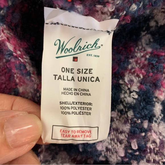 WOOLRICH. Beautiful Purple/Amethyst/Blue Colored Shawl/Wrap.Fringe. Plai… - Picture 5 of 6